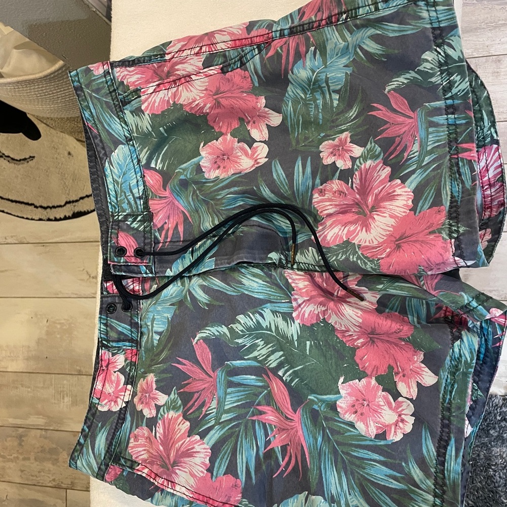 Floral Print Men’s Swim Shorts